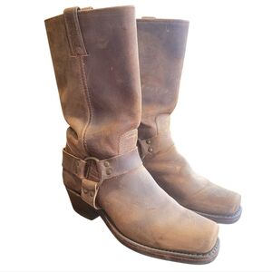 Women's Harness Oiled Western Boots - Broad Sqaure Toe Boots Women's Size 9